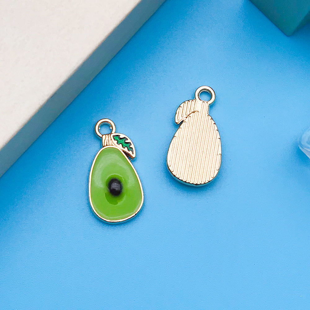 Wholesale Drip Oil Green Cartoon Plant Animal Alloy DIY Necklace Bracelet Pendant